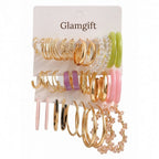 Glow & Shine - Pack de 18 Paires Boucles d’Oreilles