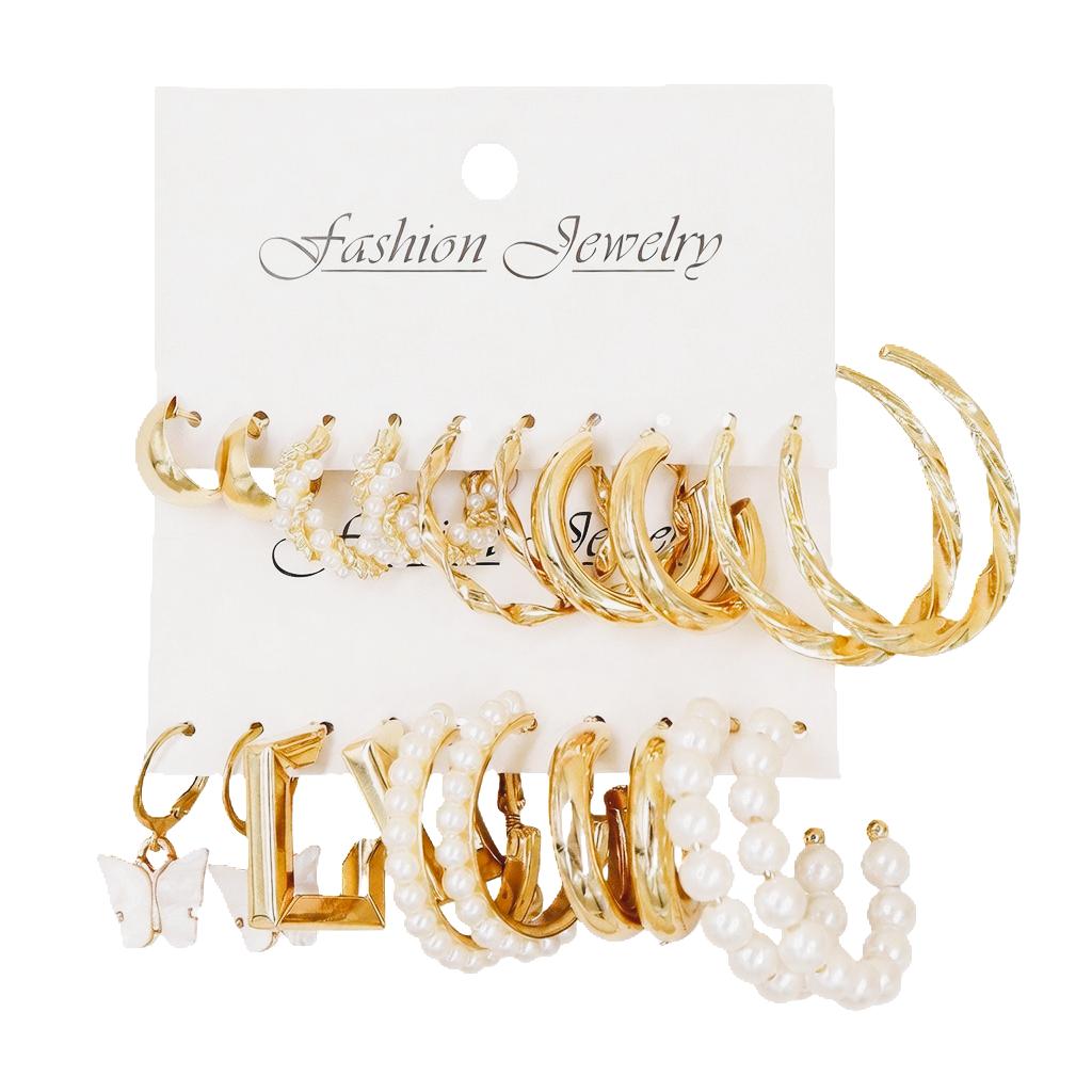 Horizon Doré- pack de 10 paires boucle d'oreille