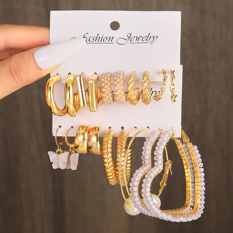 Royal Glam - Collection de 10 Boucles d'Oreilles