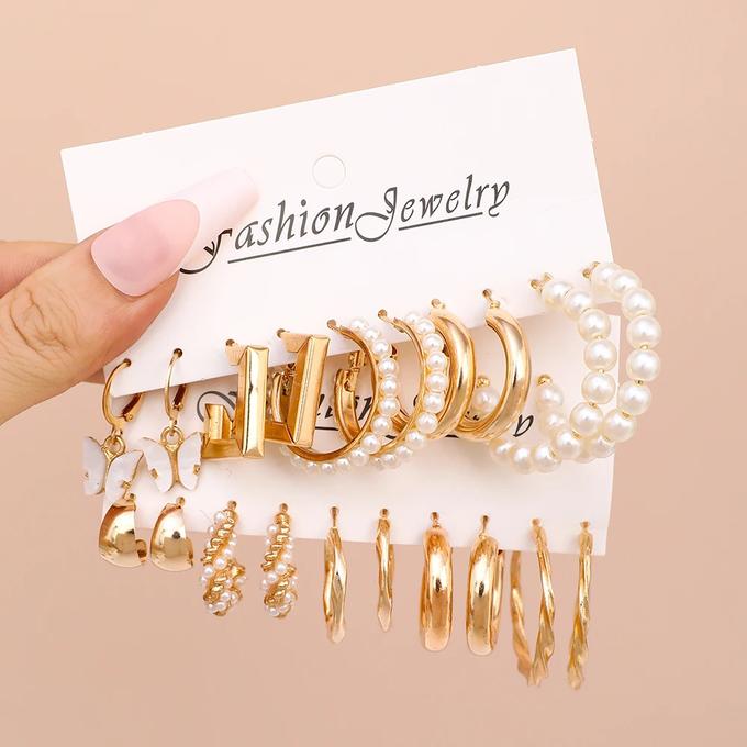 Horizon Doré- pack de 10 paires boucle d'oreille