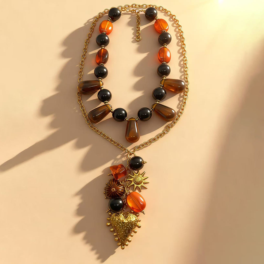 Noctia Dorée – Collier en Acier Inoxydable