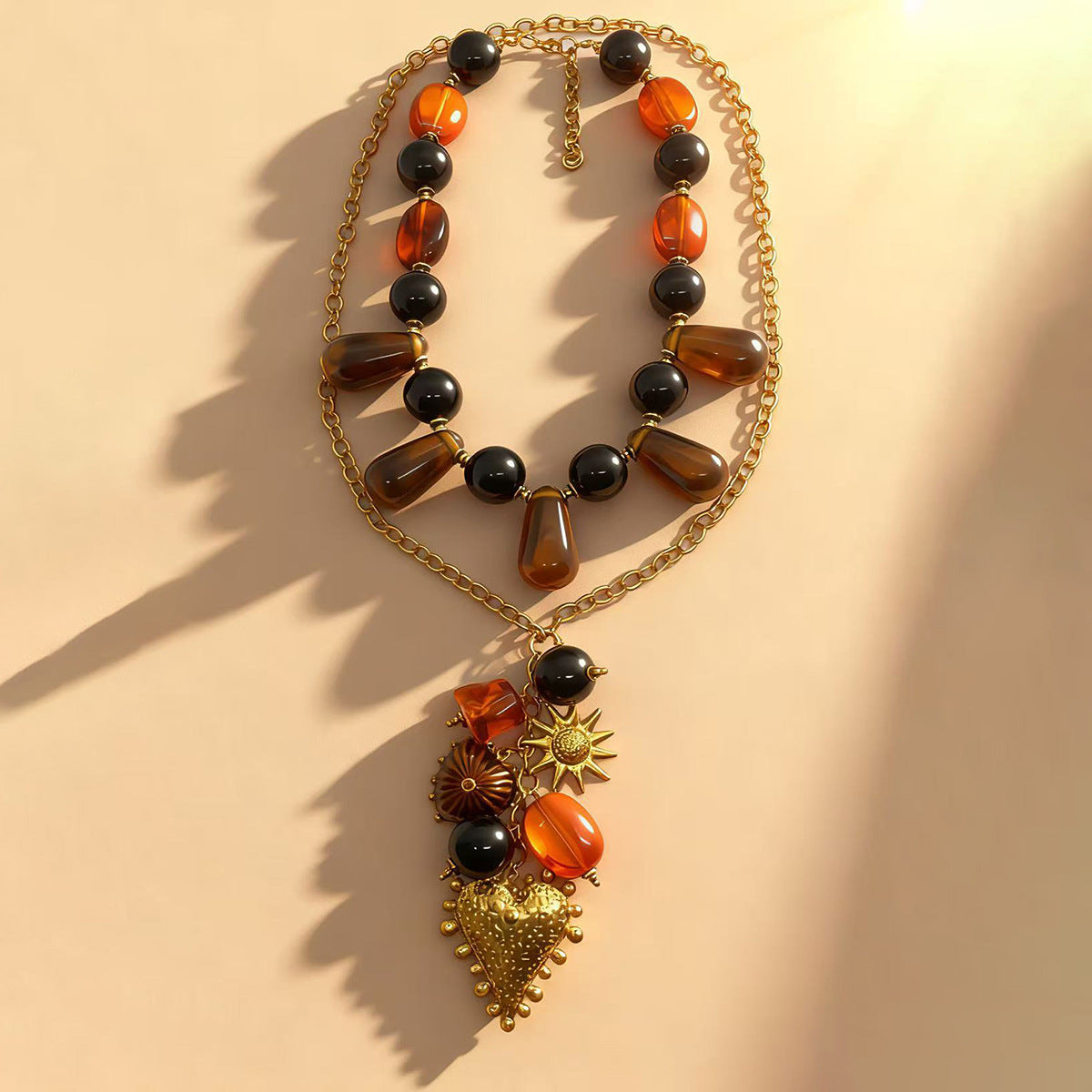 Noctia Dorée – Collier en Acier Inoxydable