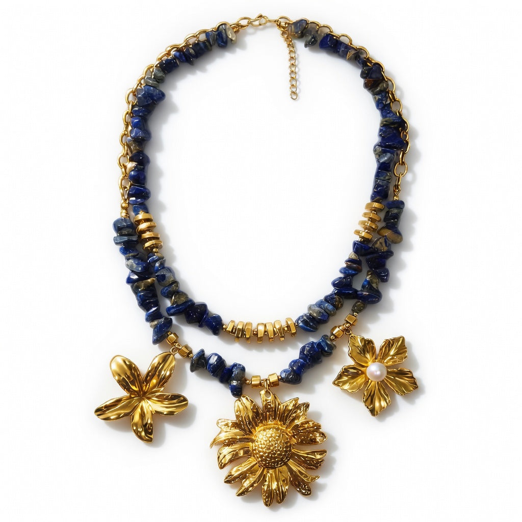 Soléa – Collier Signature avec des vrais pierres naturel