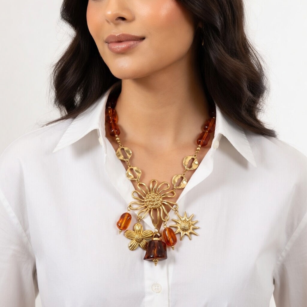 Solea Dorée – Collier en Acier Inoxydable