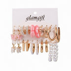 Golden Butterfly - pack de 12 boucles d'oreilles